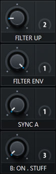 Macro Section of Serum with pre-assigned knobs that give you access to the most magic element of each preset. Taken from sound pack Bass & Freaks.