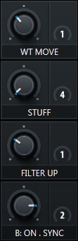 Macro Section of Serum with pre-assigned knobs that give you access to the most magic element of each preset. Taken from sound pack Bass & Freaks. Example 3