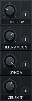 Macro Section of Serum with pre-assigned knobs that give you access to the most magic element of each preset. Taken from sound pack Bass & Freaks. Example 4