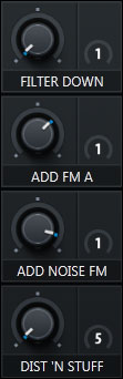 Macro Section of Serum with pre-assigned knobs that give you access to the most magic element of each preset. Taken from sound pack Bass & Freaks. Example 6