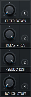 Macro Section of Serum with pre-assigned knobs that give you access to the most magic element of each preset