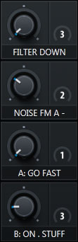 Macro Section of Serum with pre-assigned knobs that give you access to the most magic element of each preset. Variation 2