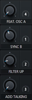 Macro Section of Serum with pre-assigned knobs that give you access to the most magic element of each preset. Variation 5