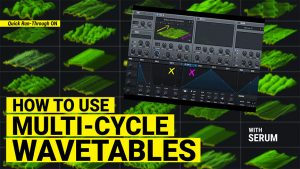 How to use pre-processed, multi-cycle Wavetables with Serum. Quick run-through tutorial looking at how to scan through wavetables with modulators