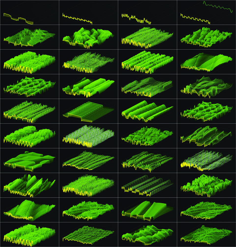 collage of custom wavetables used in the serum edm presets pack called Edm Blastrs