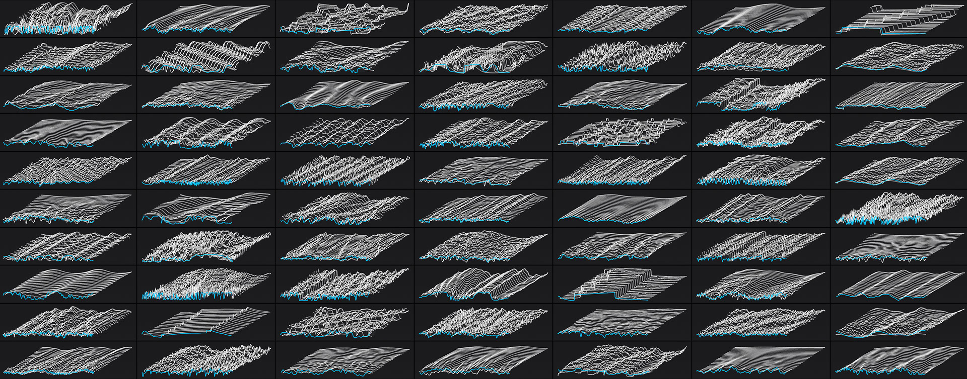 collage of custom wavetables used in the pigments 4 presets pack the portal